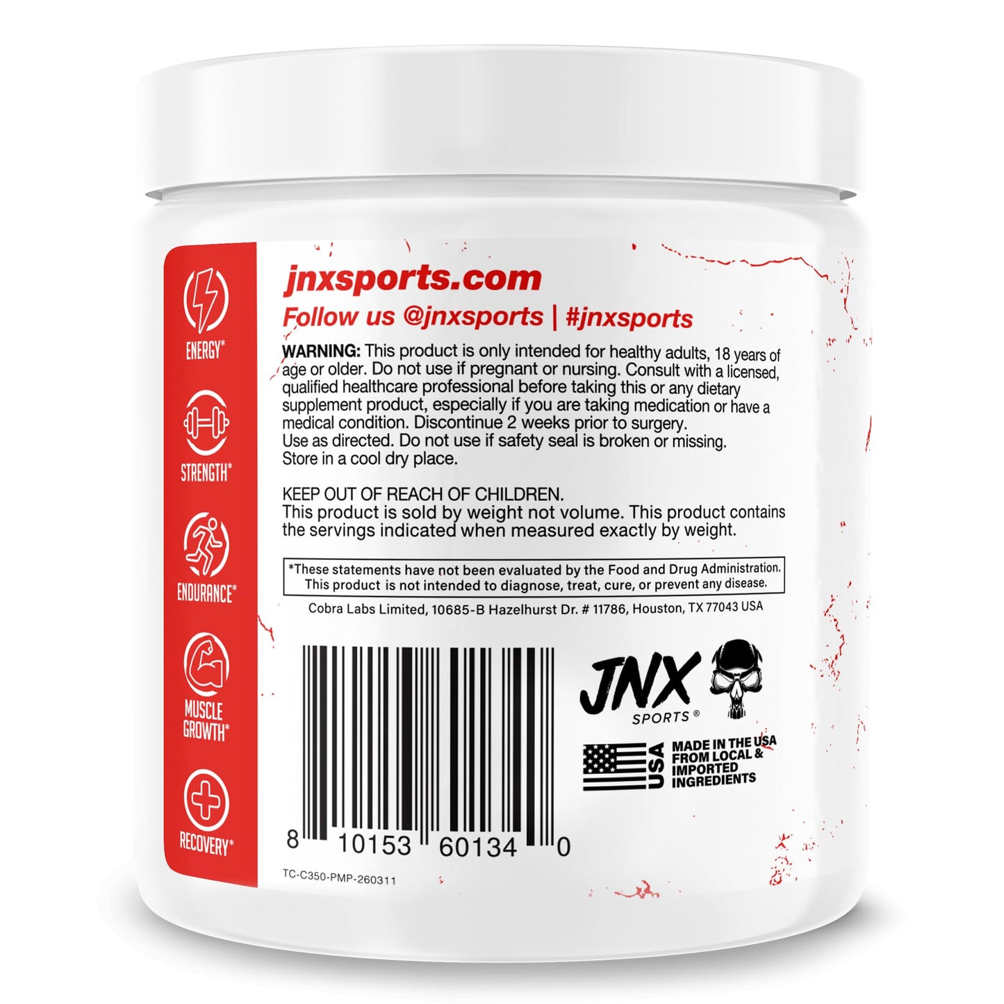 JNX SPORTS The Curse! Creatine Monohydrate Peach Mango Powder 12.3 Ounce