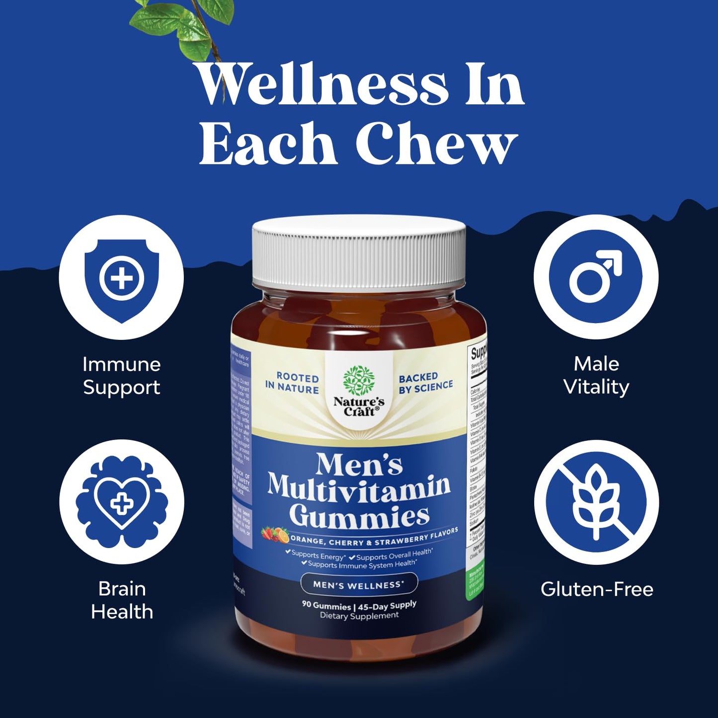 Natures Craft Daily Men's Multivitamins Gummies 90 Count