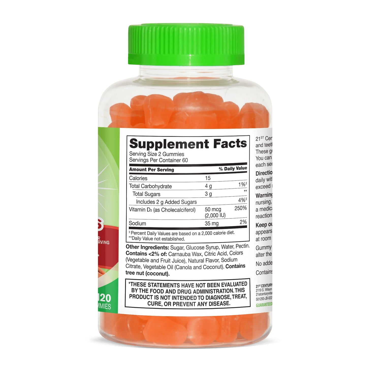 21st Century Daily D Gummies, 360 Gummies
