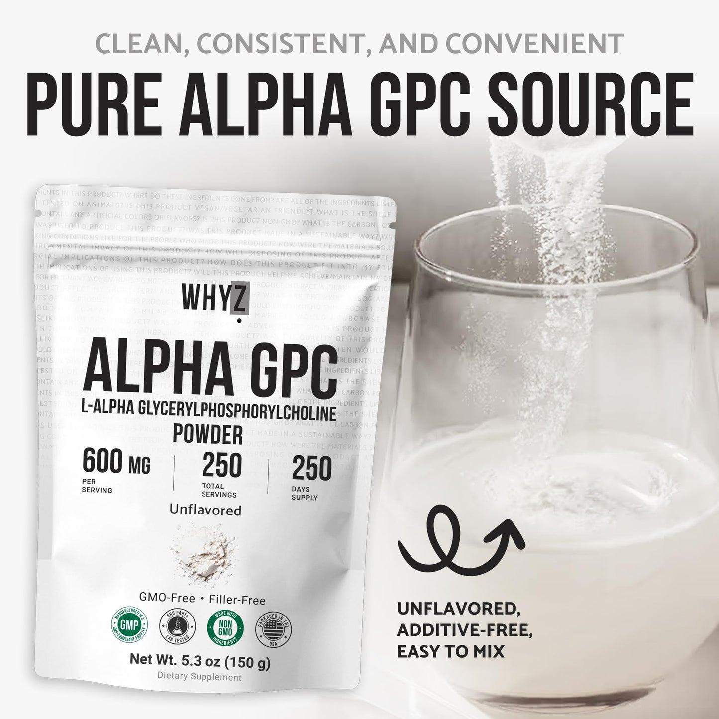 WHYZ Alpha GPC Powder 5.3 oz