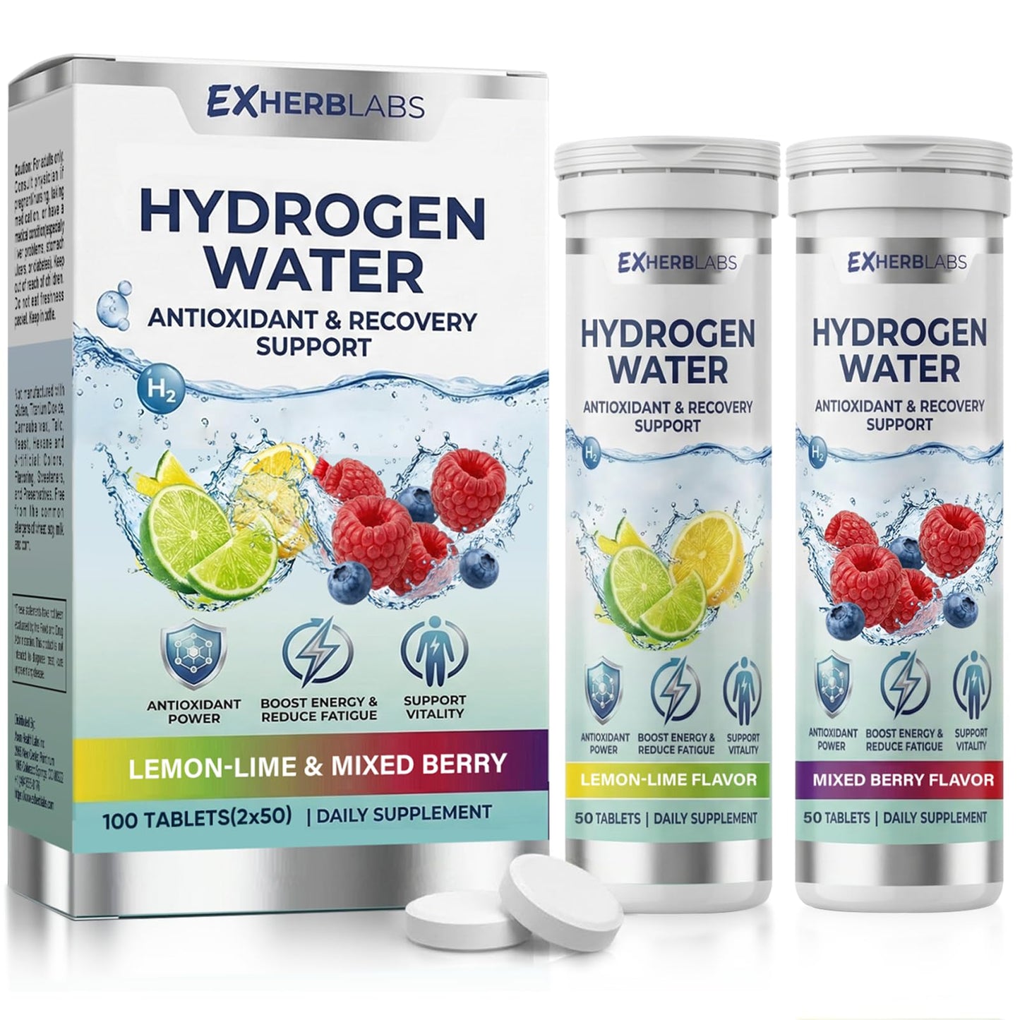 EXHERBLABS Hydrogen Water Tablets 100 Count