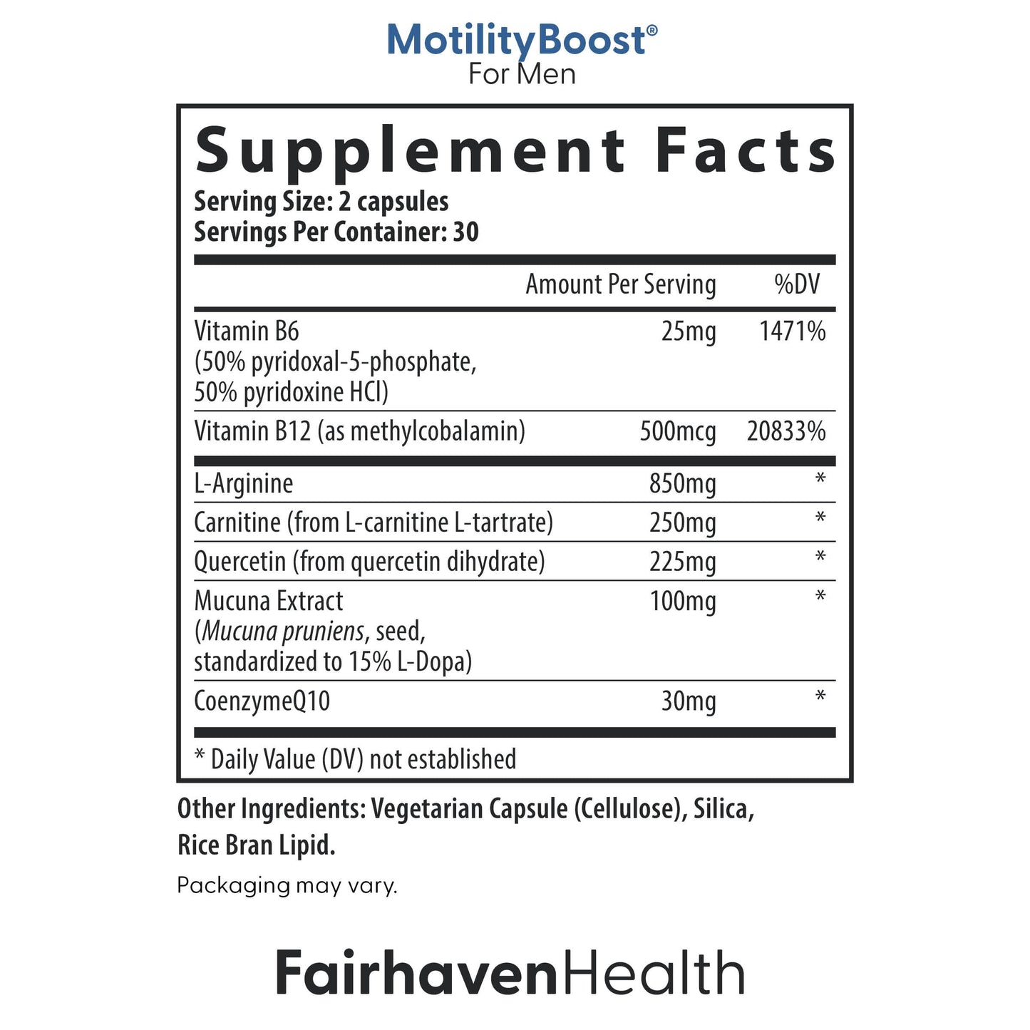 Fairhaven Health FertilAid for Men and MotilityBoost Combo Capsules, 150 Capsules