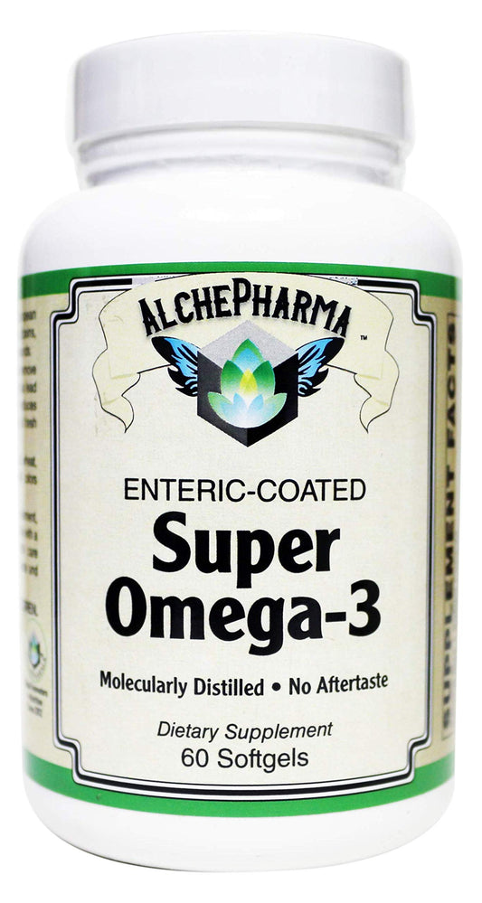 AlchePharma Enteric-Coated Super Omega-3 1000mg Softgels 60