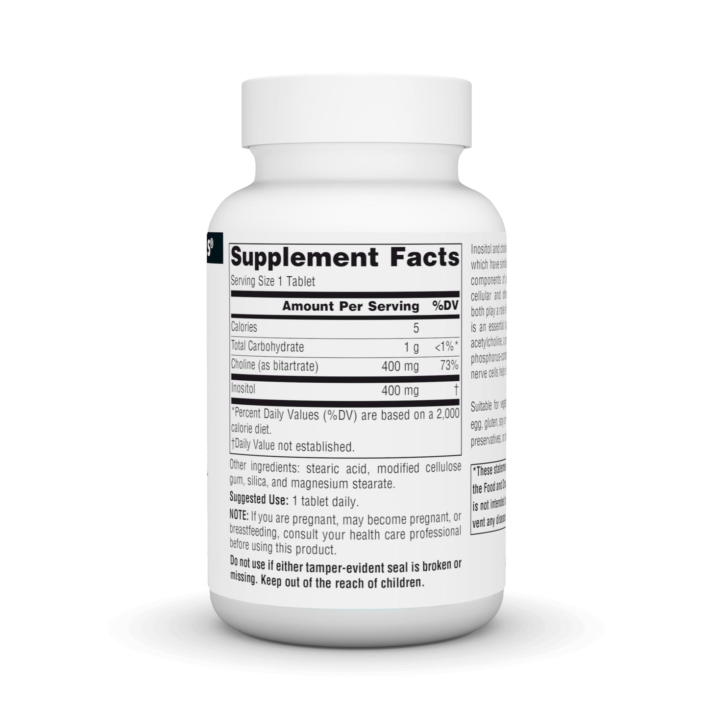 Source Naturals Inositol & Choline 800 mg Tablets, 50 Count