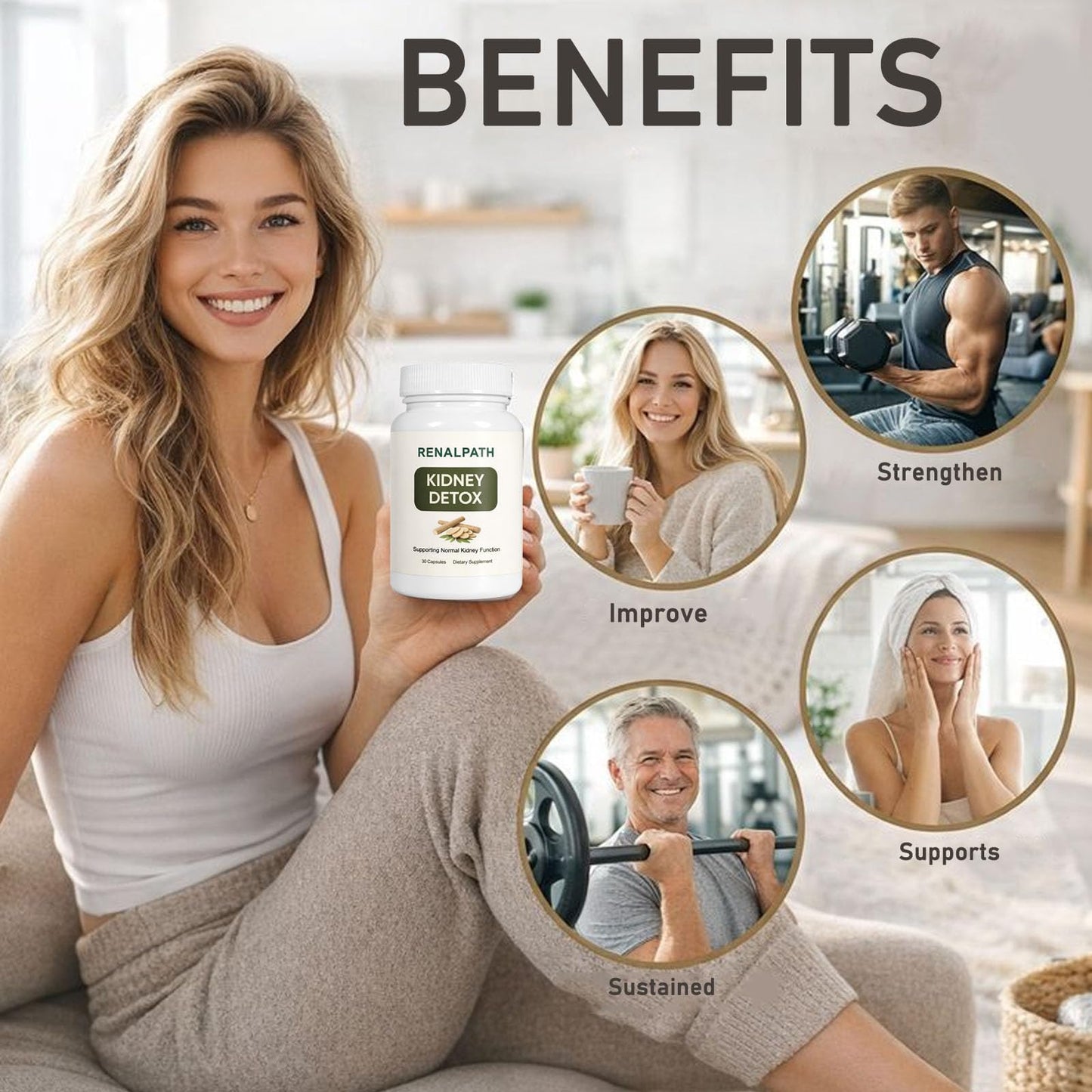 Rulinal RenalPath Astragalus Capsules - Astragalus Root Extract - Kidney Health & Immune Support Supplement, 1 Capsule