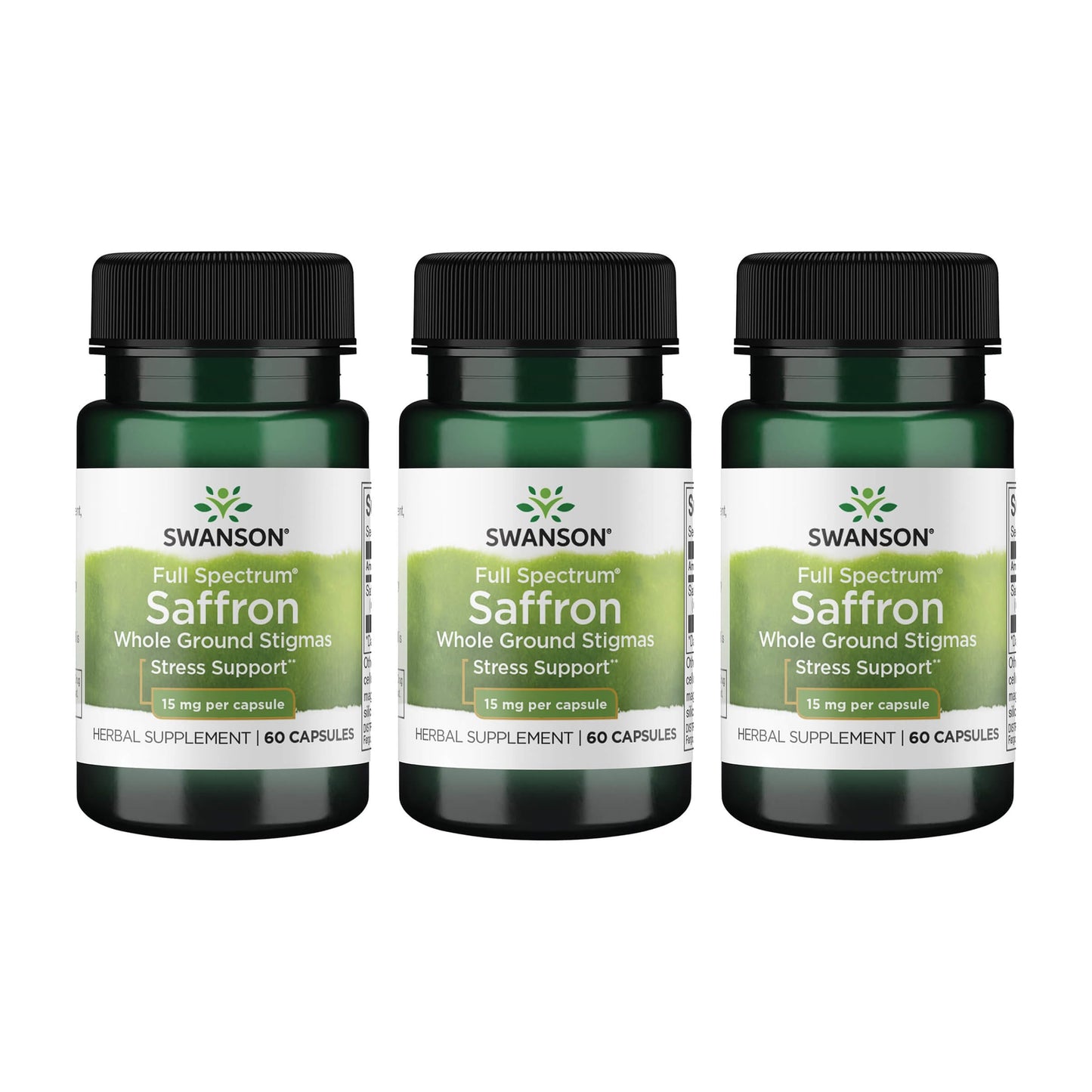Swanson Full Spectrum Organic Spanish Saffron Mood and Stress Support Capsules, 180 Count