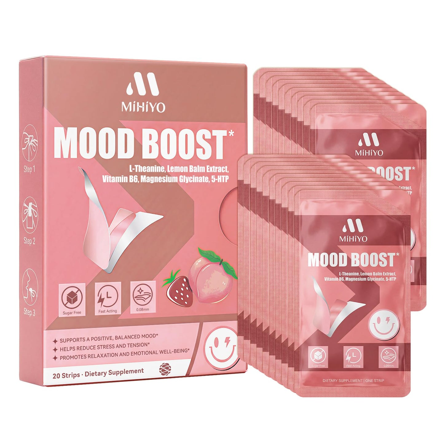 MIHIYO Mood Boost Strips Tablet 20-Count