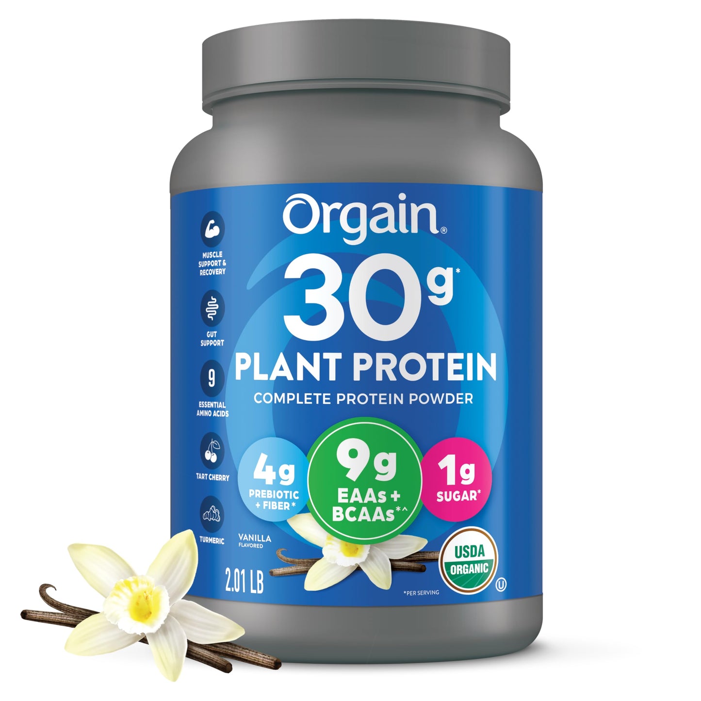 Orgain Organic Vegan Plant Protein Powder Vanilla 32.16 oz