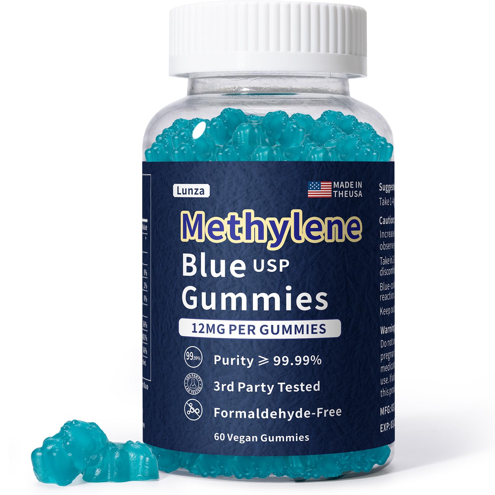 Lunza Methylene Blue Gummies, 60 Gummies