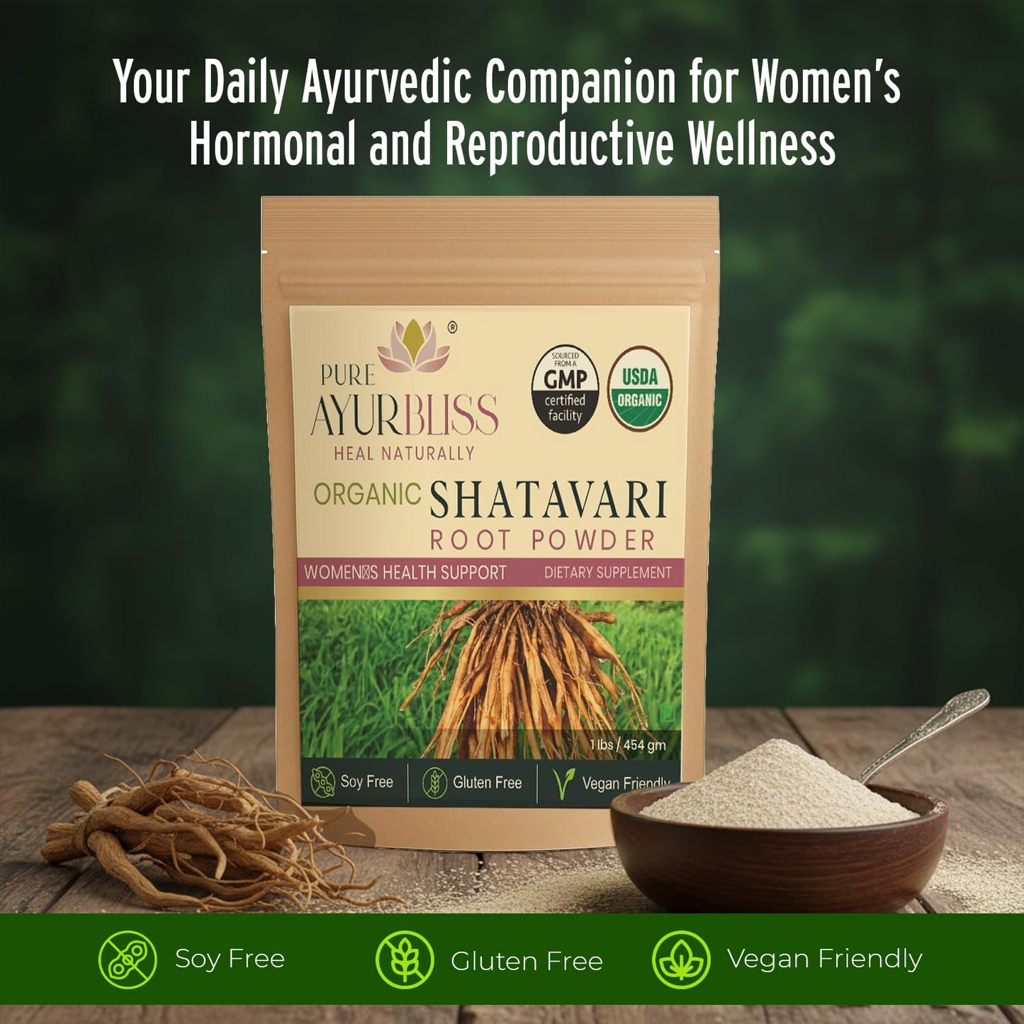 PureAyurbliss Shatavari Root Powder 16 oz