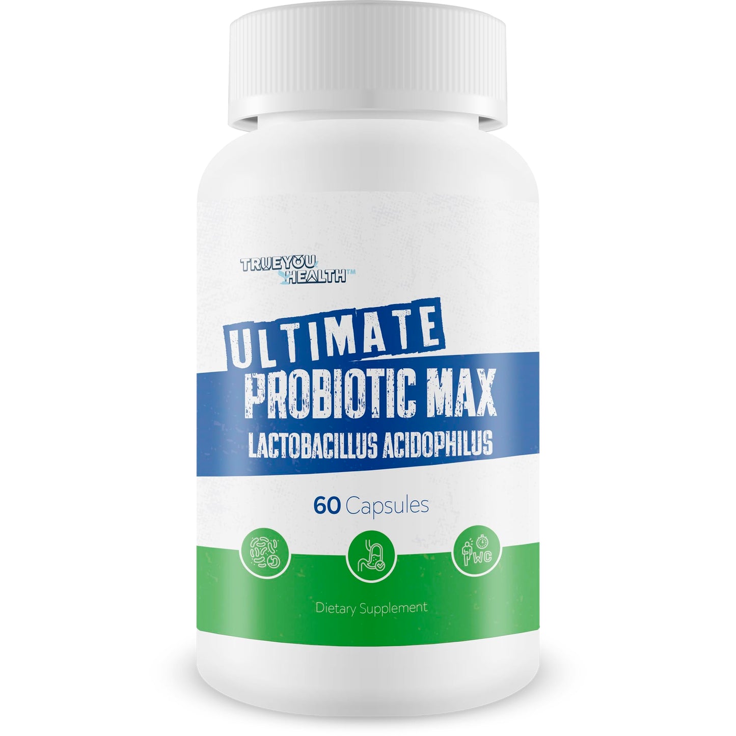 True You Health Ultimate Probiotic Max Lactobacillus Acidophilus Capsules, 60 Count
