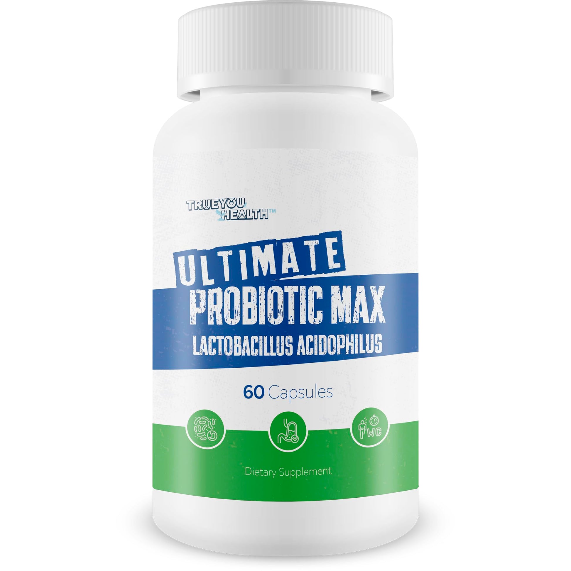 True You Health Ultimate Probiotic Max Lactobacillus Acidophilus Capsules, 60 Count