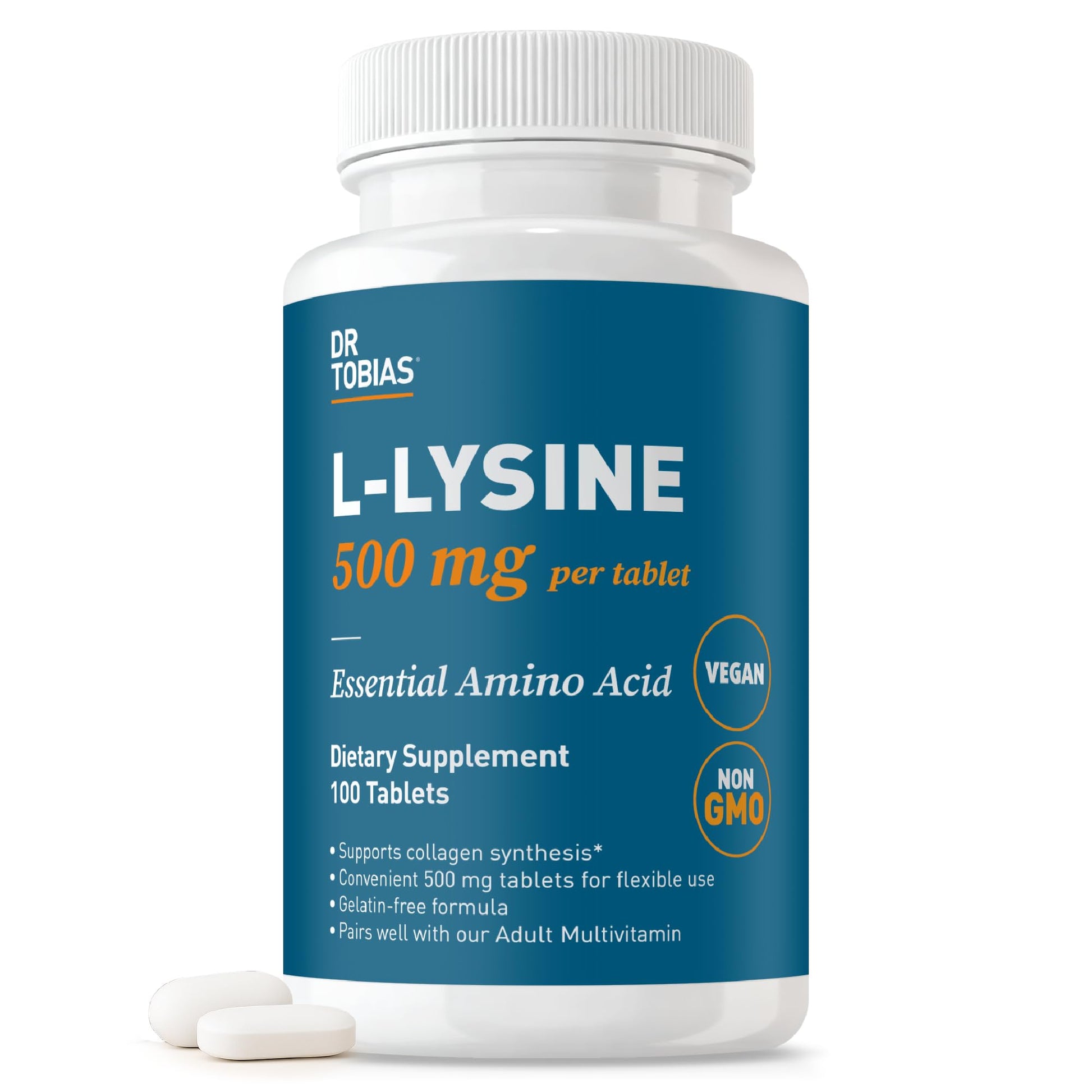 Dr. Tobias L-Lysine 500 mg Tablets, 100 Tablets
