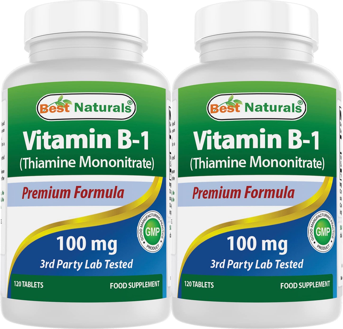 Best Naturals Vitamin B1 (Thiamine Mononitrate) 100 mg Tablets, 240 Count