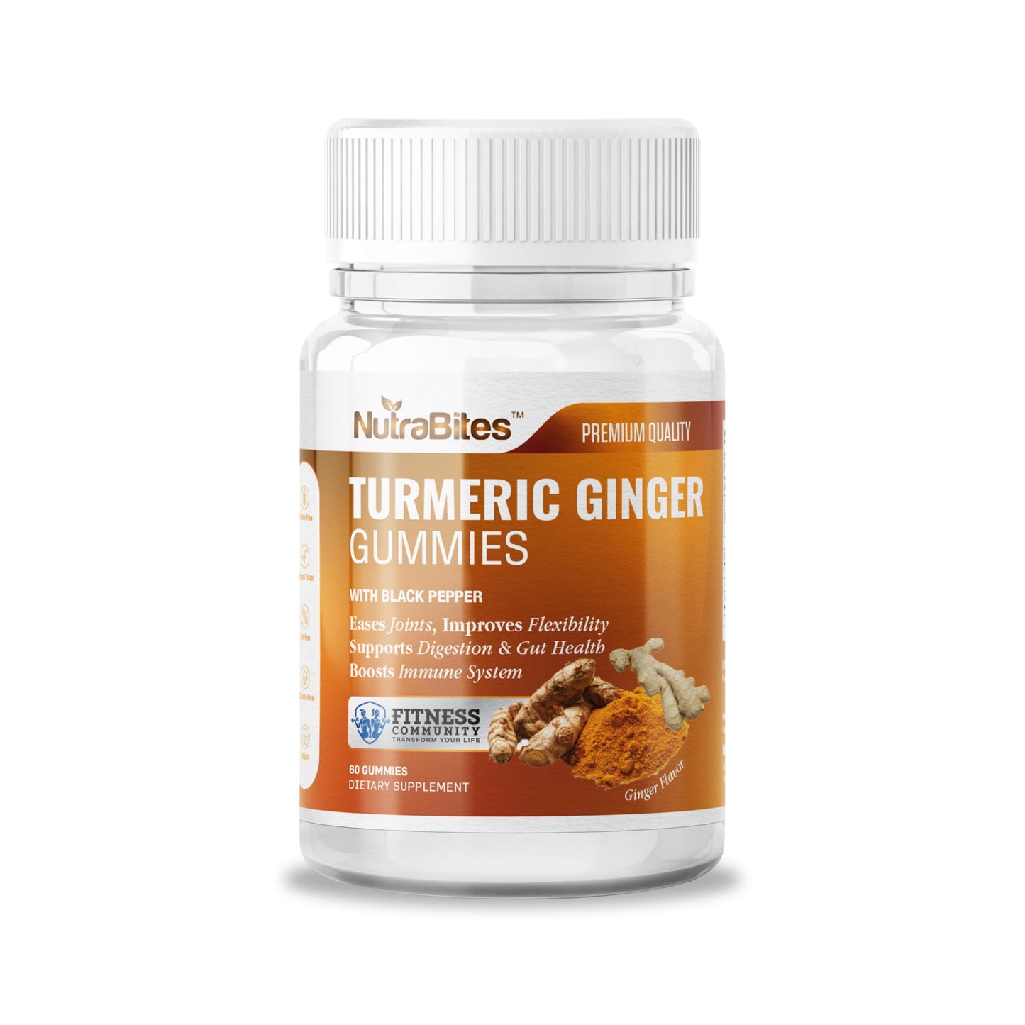 NutraBites Turmeric Ginger Gummies 60 Count