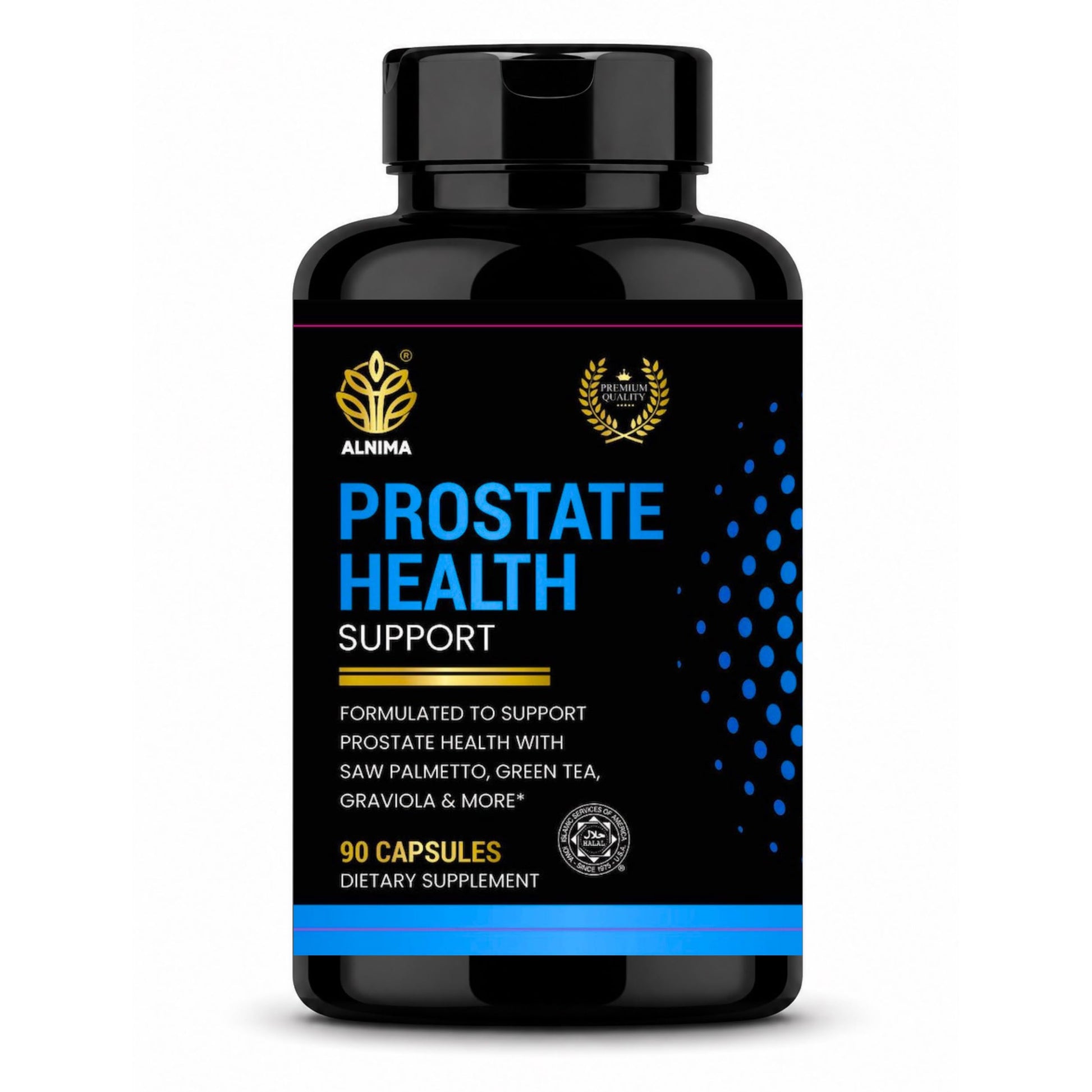 ALNIMA Prostate Health Support – Men’s Urinary & Prostate Support with Saw Palmetto, Zinc & Selenium, Halal Supplement, Made in USA, 90 Capsules