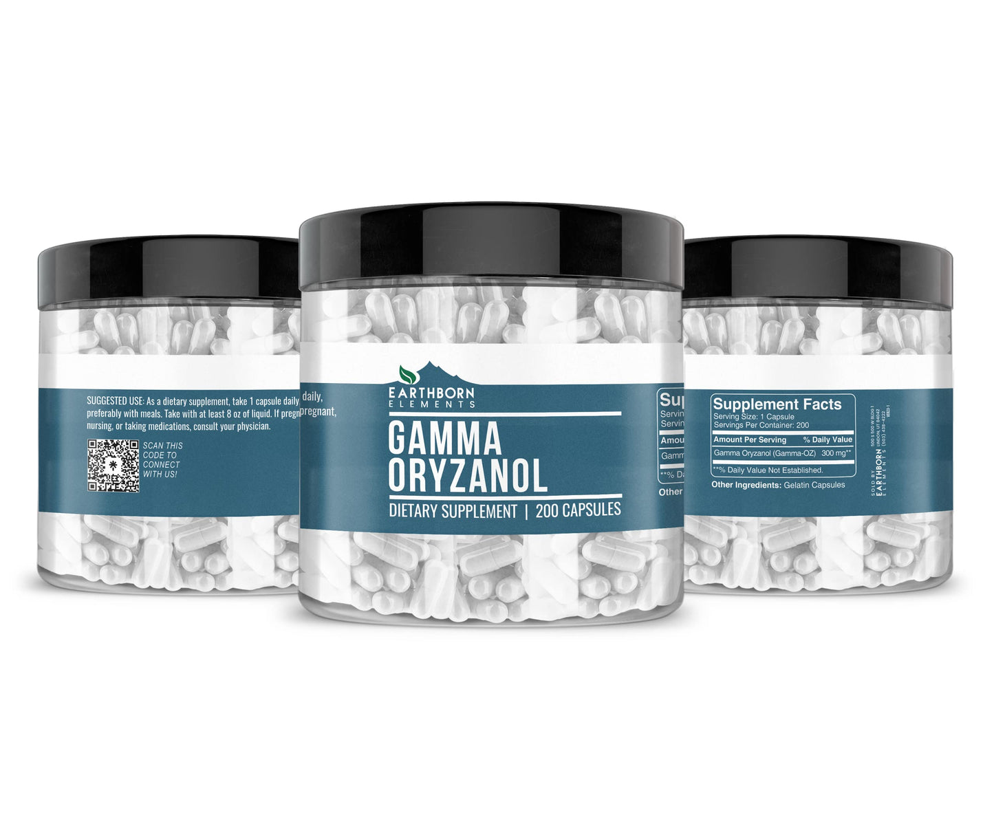 Earthborn Elements Gamma Oryzanol Capsules, 200 Count