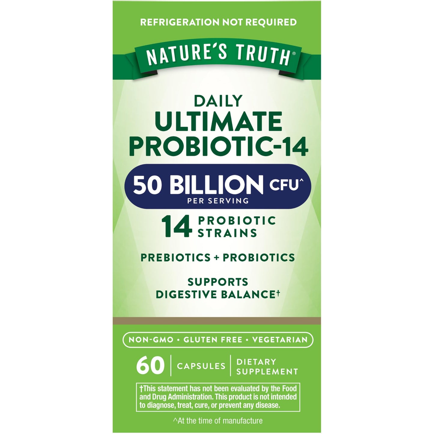 Nature's Truth Probiotic for Women and Men Capsule 60 Count