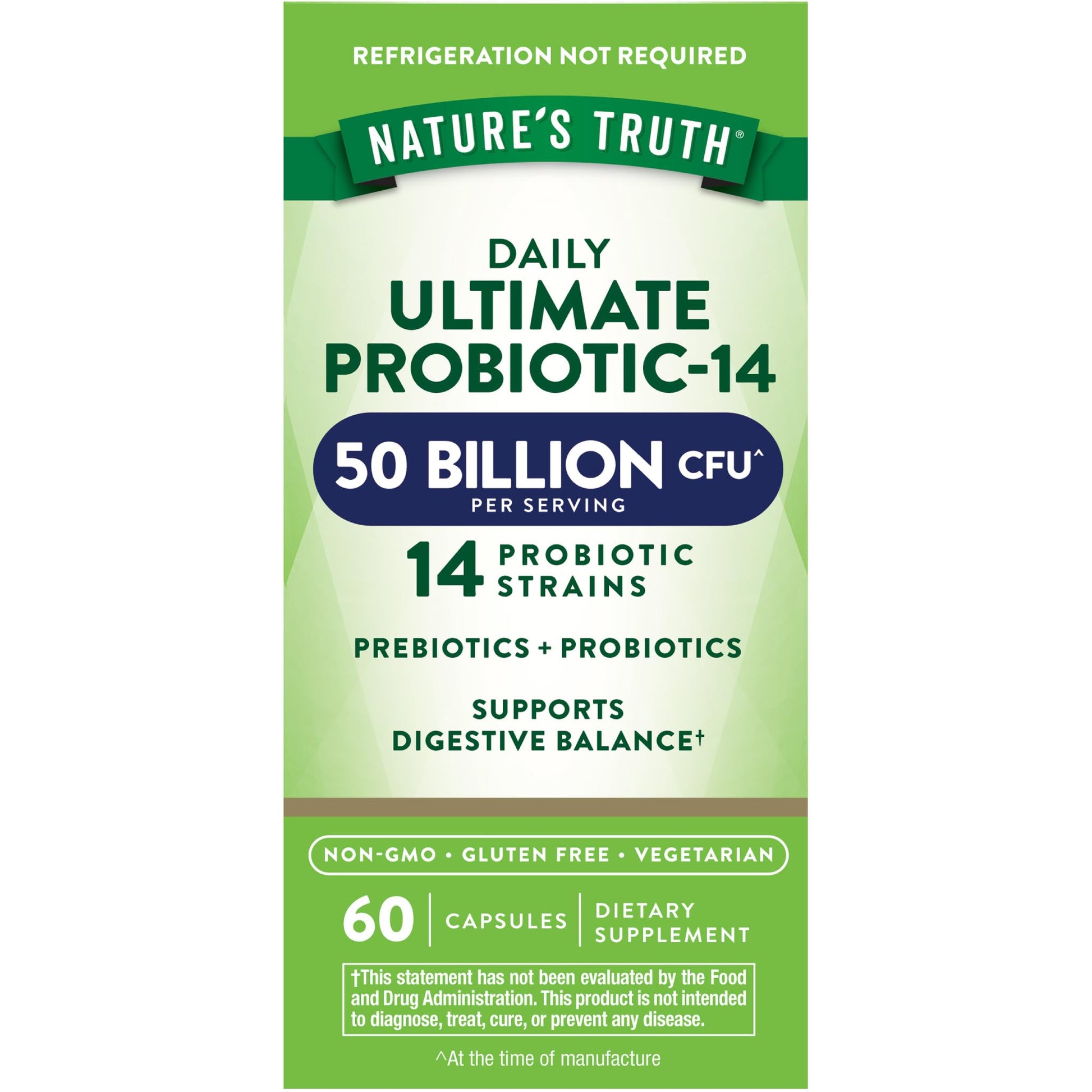 Nature's Truth Probiotic for Women and Men Capsule 60 Count