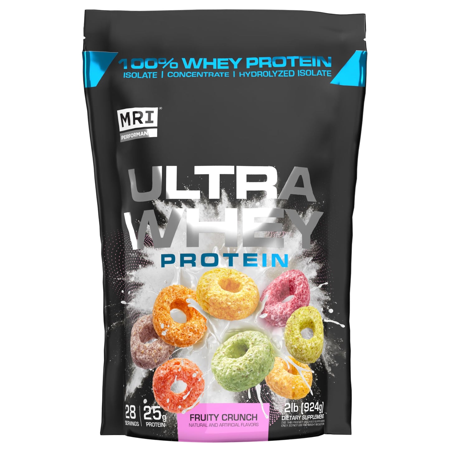 MRI Ultra Whey Protein 25g Hydrolyzed Isolate Blend Whey Protein Powder, Fruity Crunch, 16 Servings