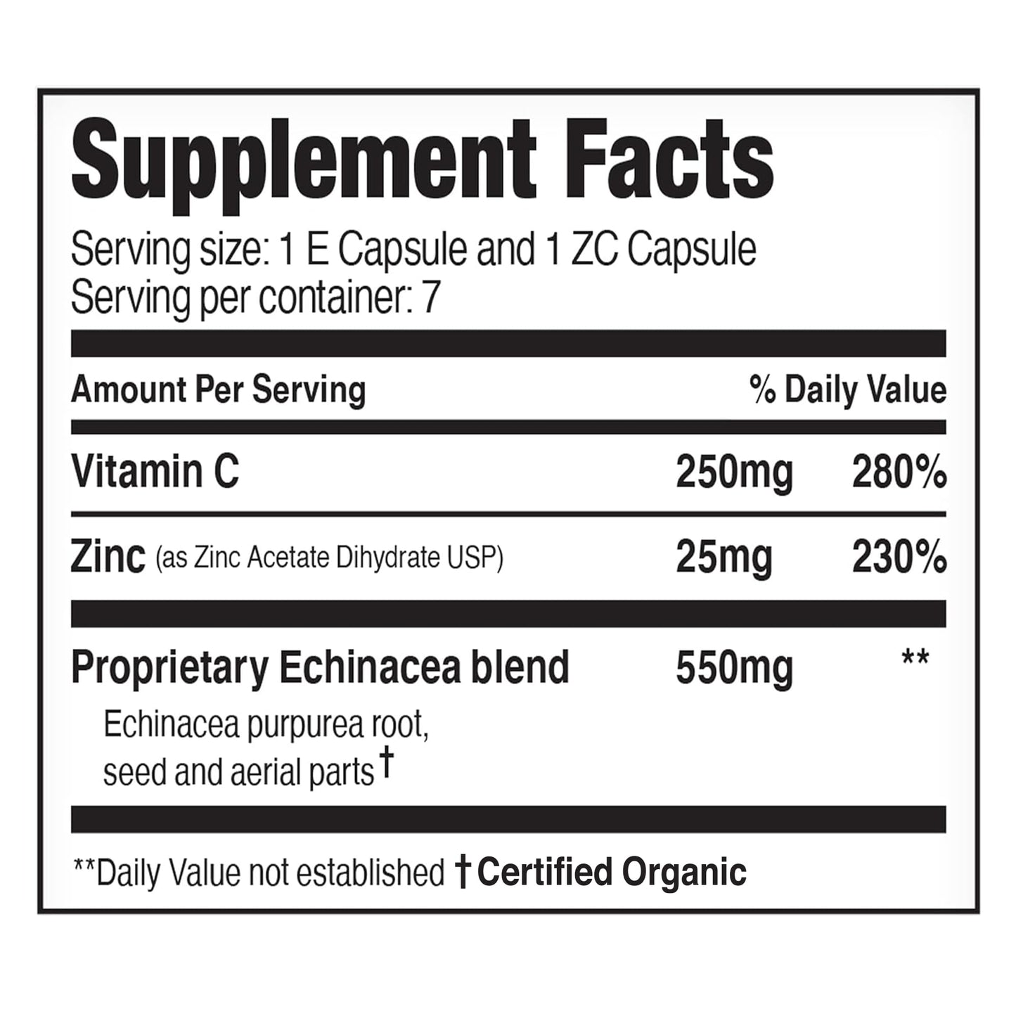 EZC Pak On The Go Immune System Booster with Echinacea Zinc Capsules, 6 Capsules