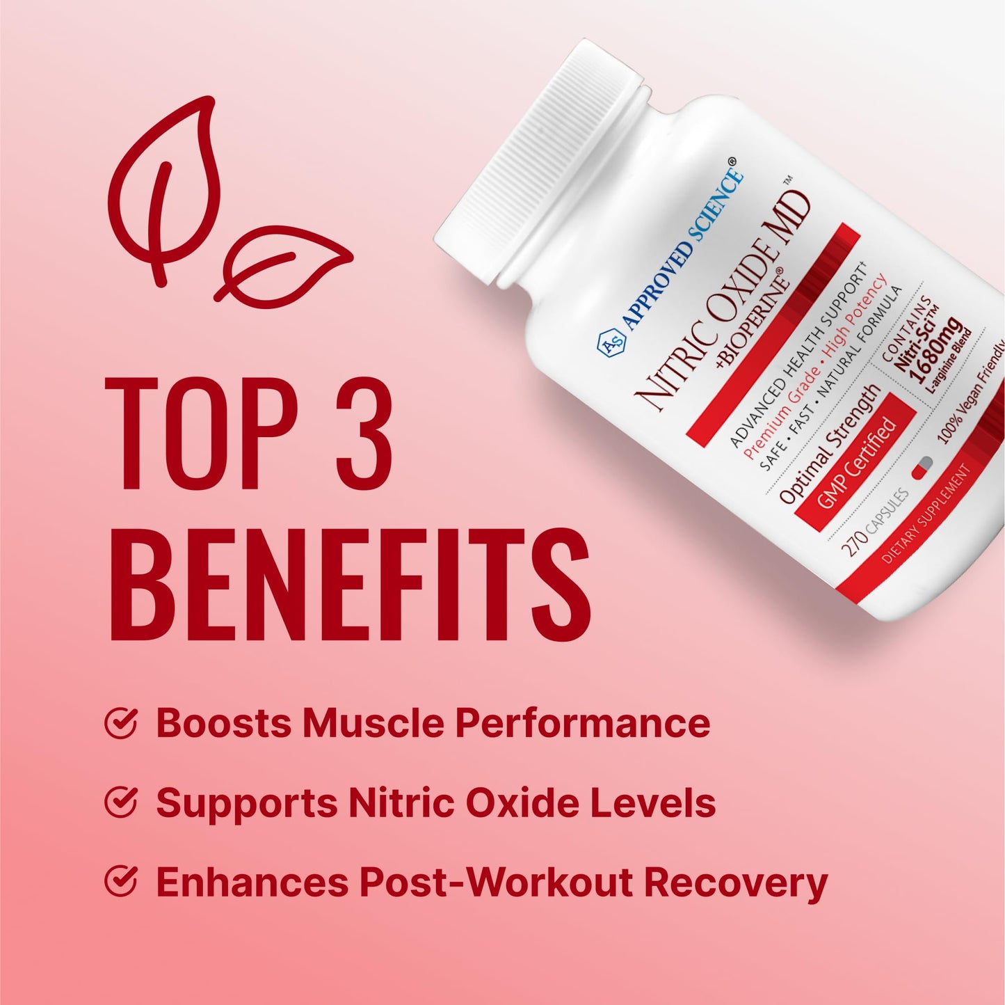 Approved Science Nitric Oxide MD 270 Capsules