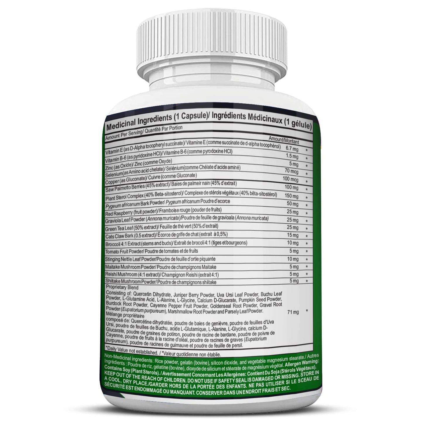 Botanica Research Prostanen Prostate Support Formula with Endocrine Care Complex, Saw Palmetto, Cat's Claw, Graviola, Selenium & Zinc - 90 Capsules
