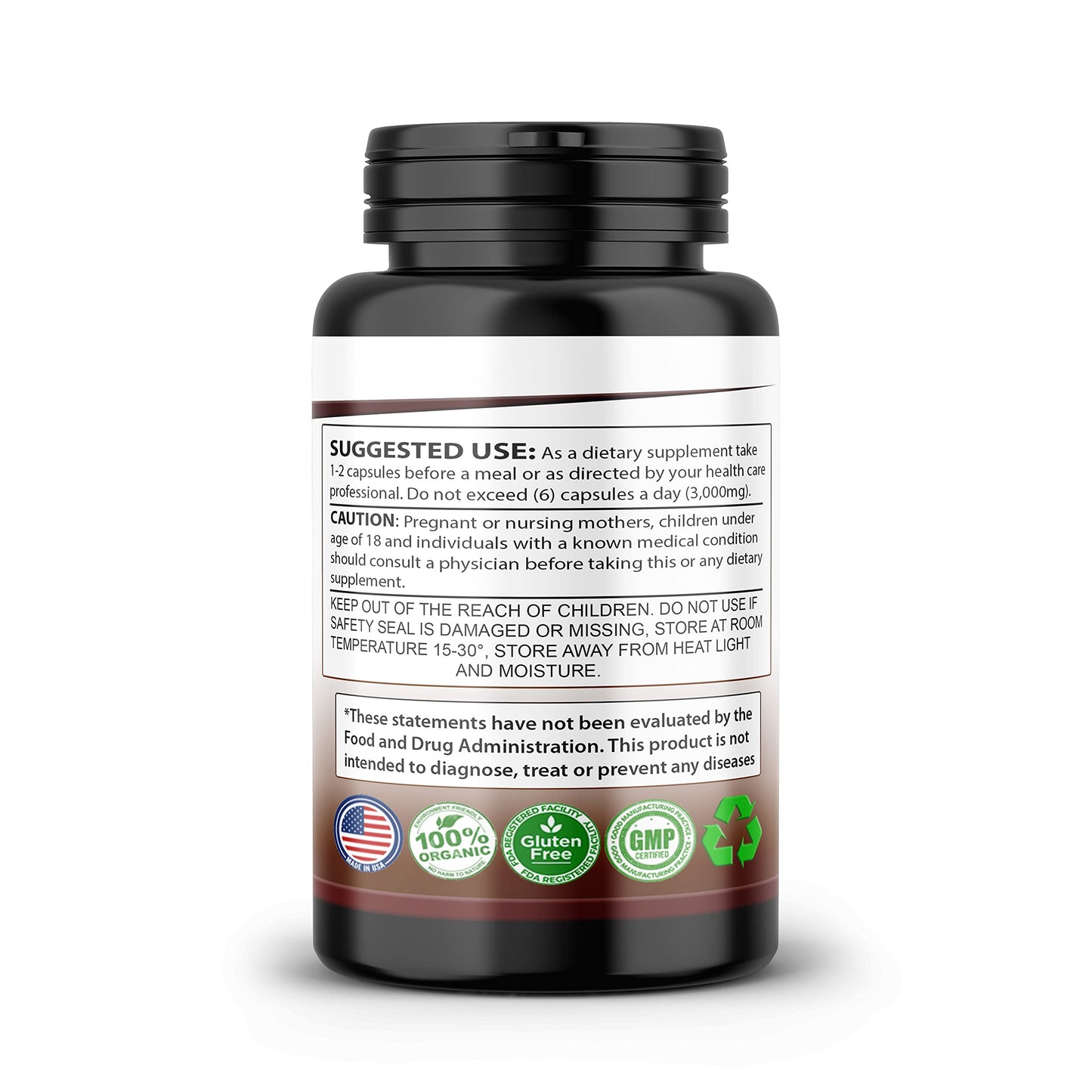 SMSHEALTHPRODUCTS.com Chaga Mushroom Capsules 30% Polysaccharides, 60 Veggie Caps