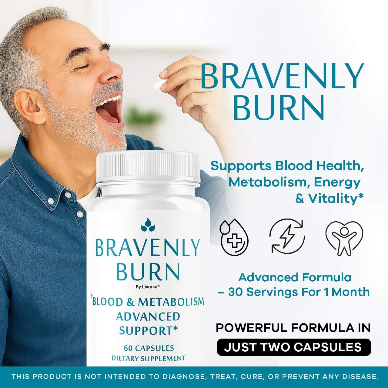 LIVORKA Bravenly Burn Capsules 300 Capsules