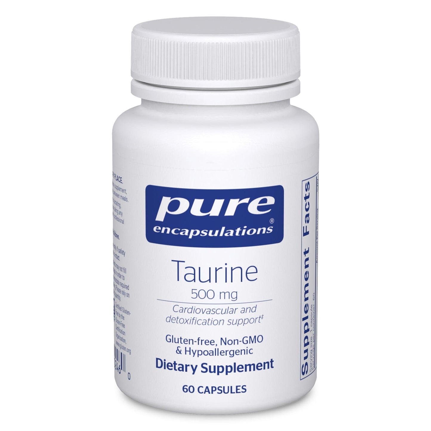 Pure Encapsulations Taurine 500 mg Capsules, 60 Count