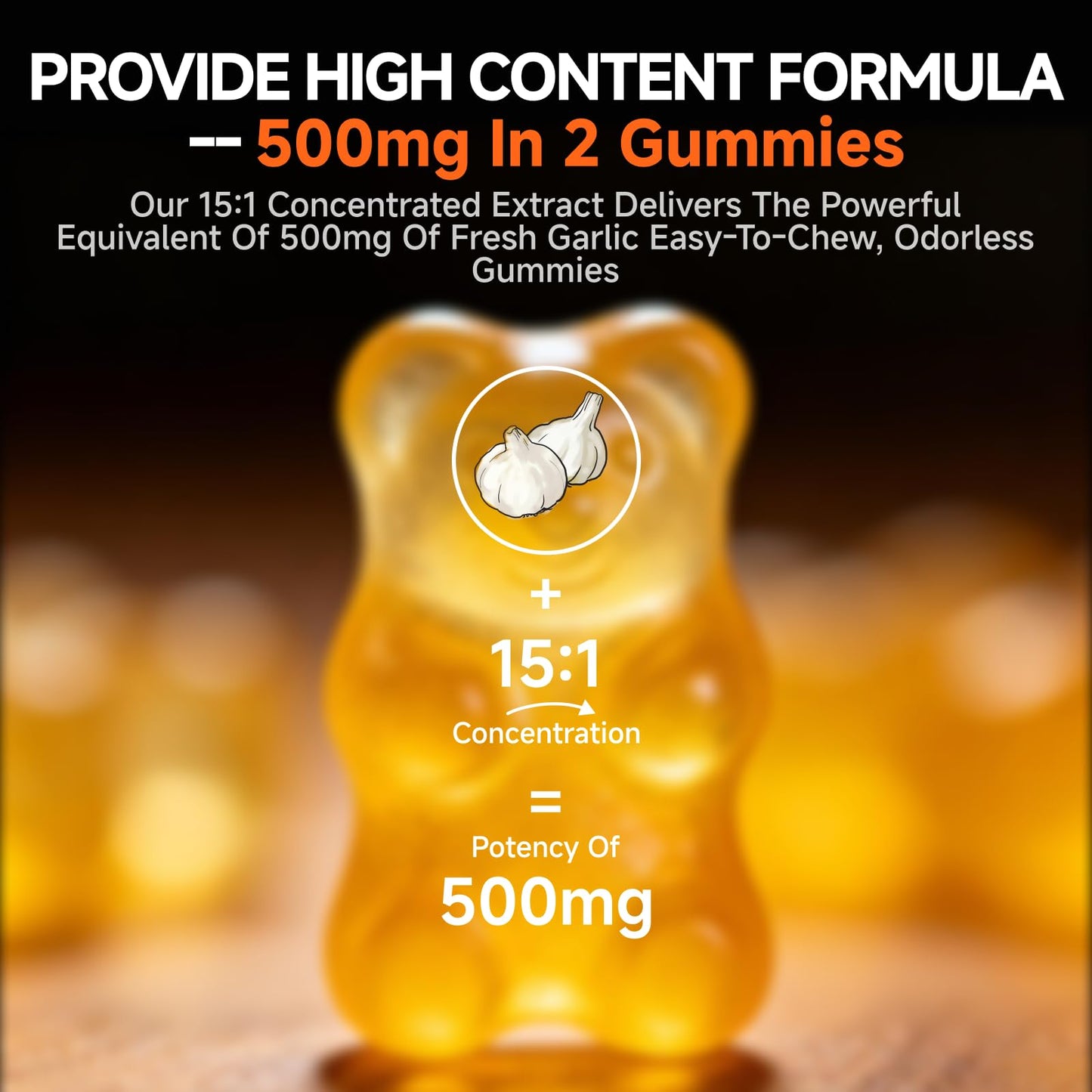 NutriVivency Aged Garlic Extract Gummies, 60 Count