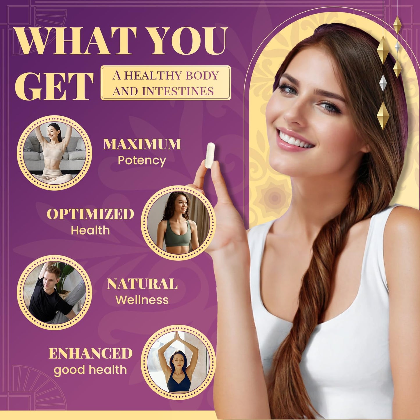 OCQOPM Candida Cleanse - Gut Support Capsule 0.98