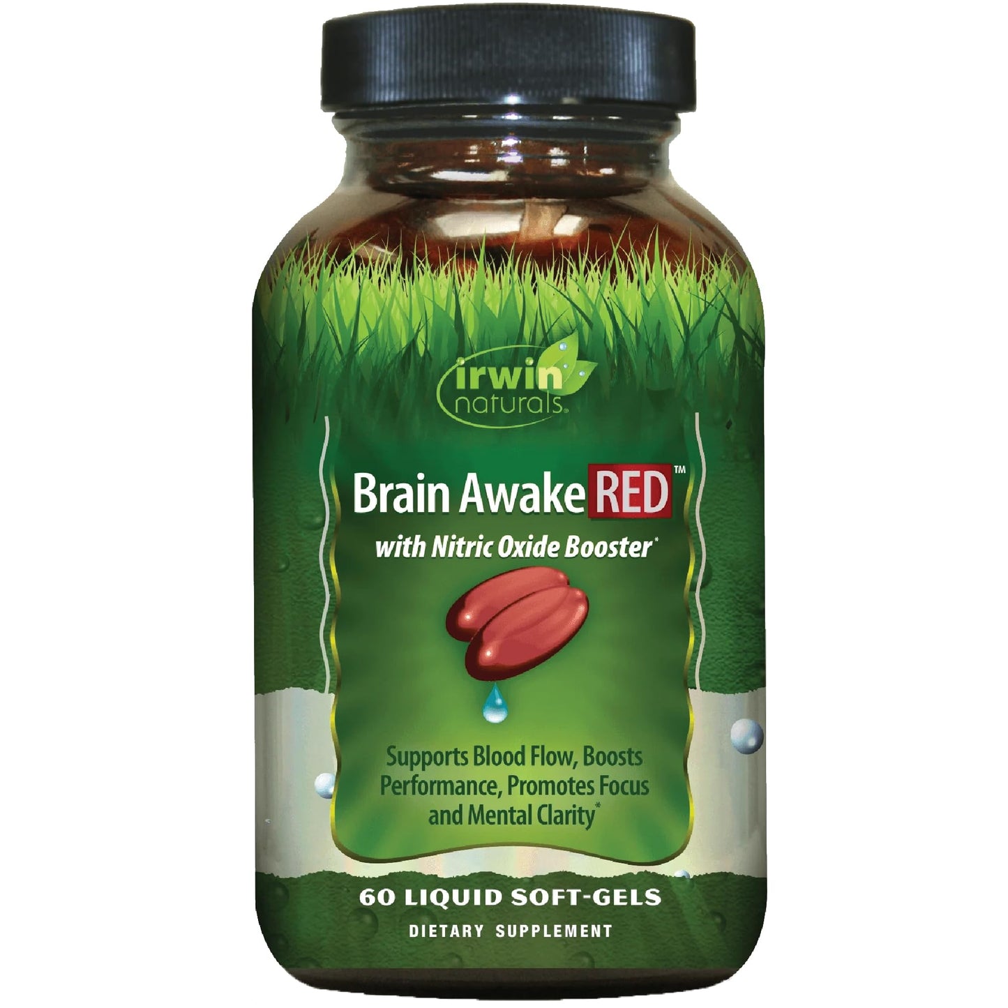 Irwin Naturals Brain Awake RED with Nitric Oxide Booster Softgels 60