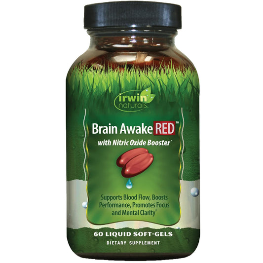 Irwin Naturals Brain Awake RED with Nitric Oxide Booster Softgels 60