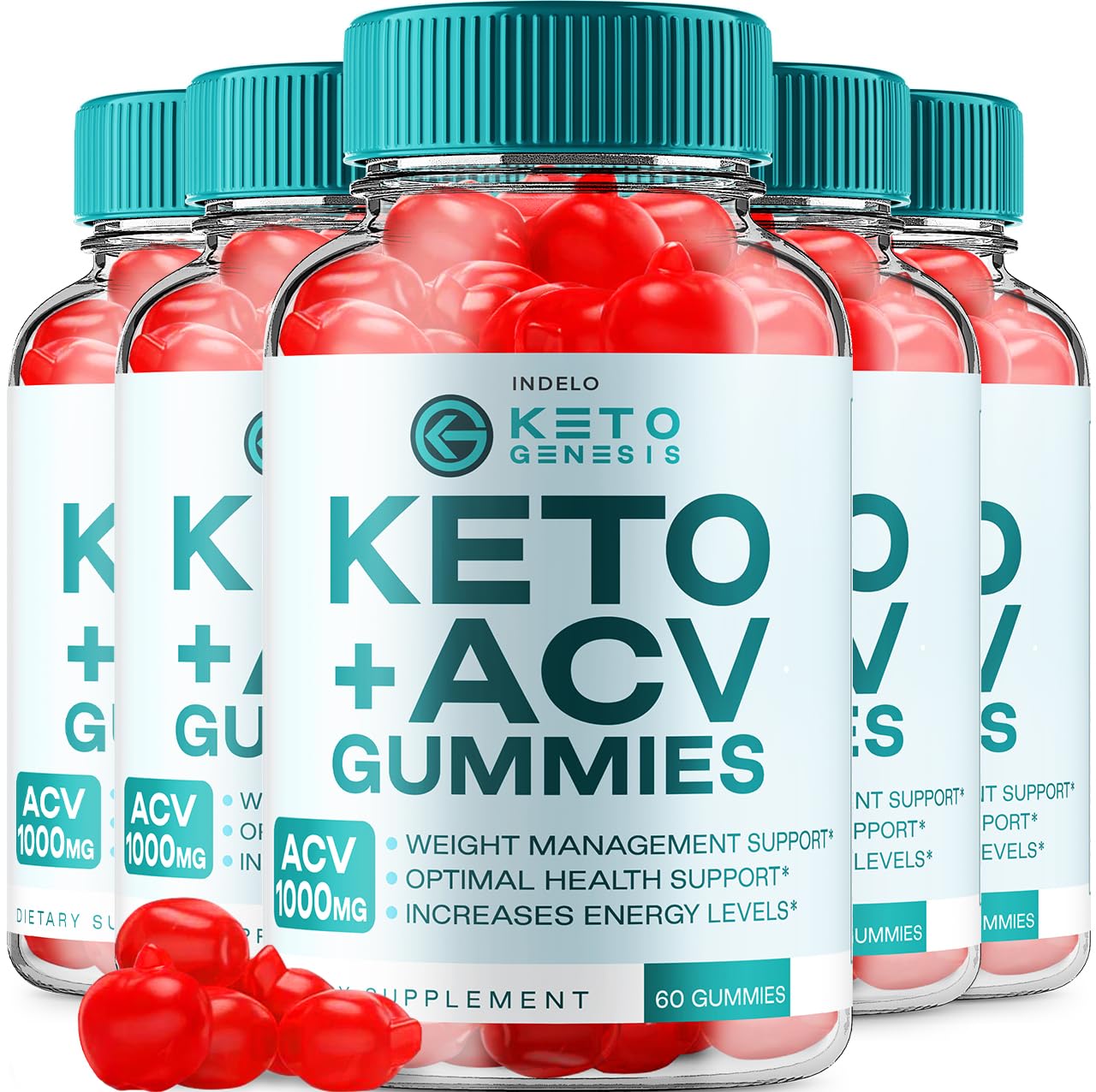 Indelo Keto Genesis ACV Gummies, 300 Gummies