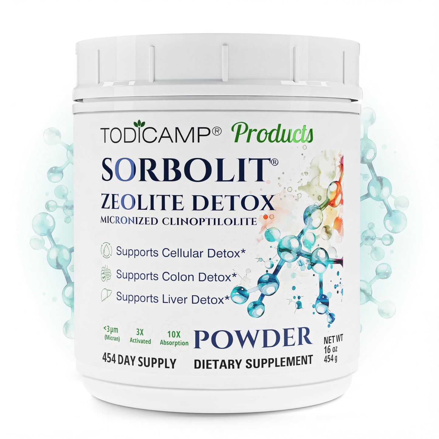 TODICAMP Zeolite Detox Sorbolit Powder 16