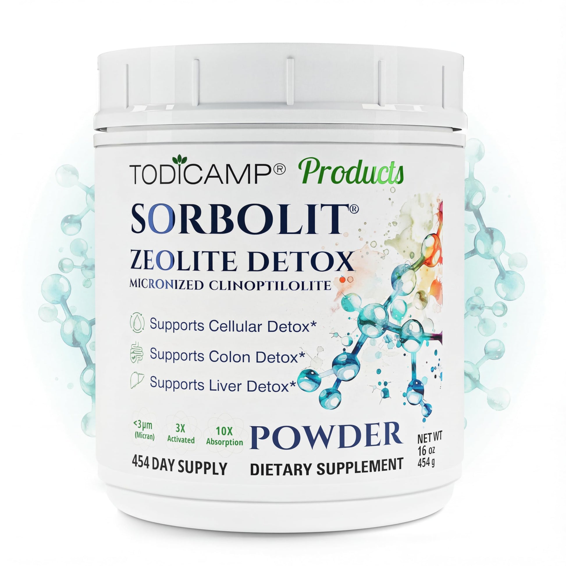 TODICAMP Zeolite Detox Sorbolit Powder 16 oz