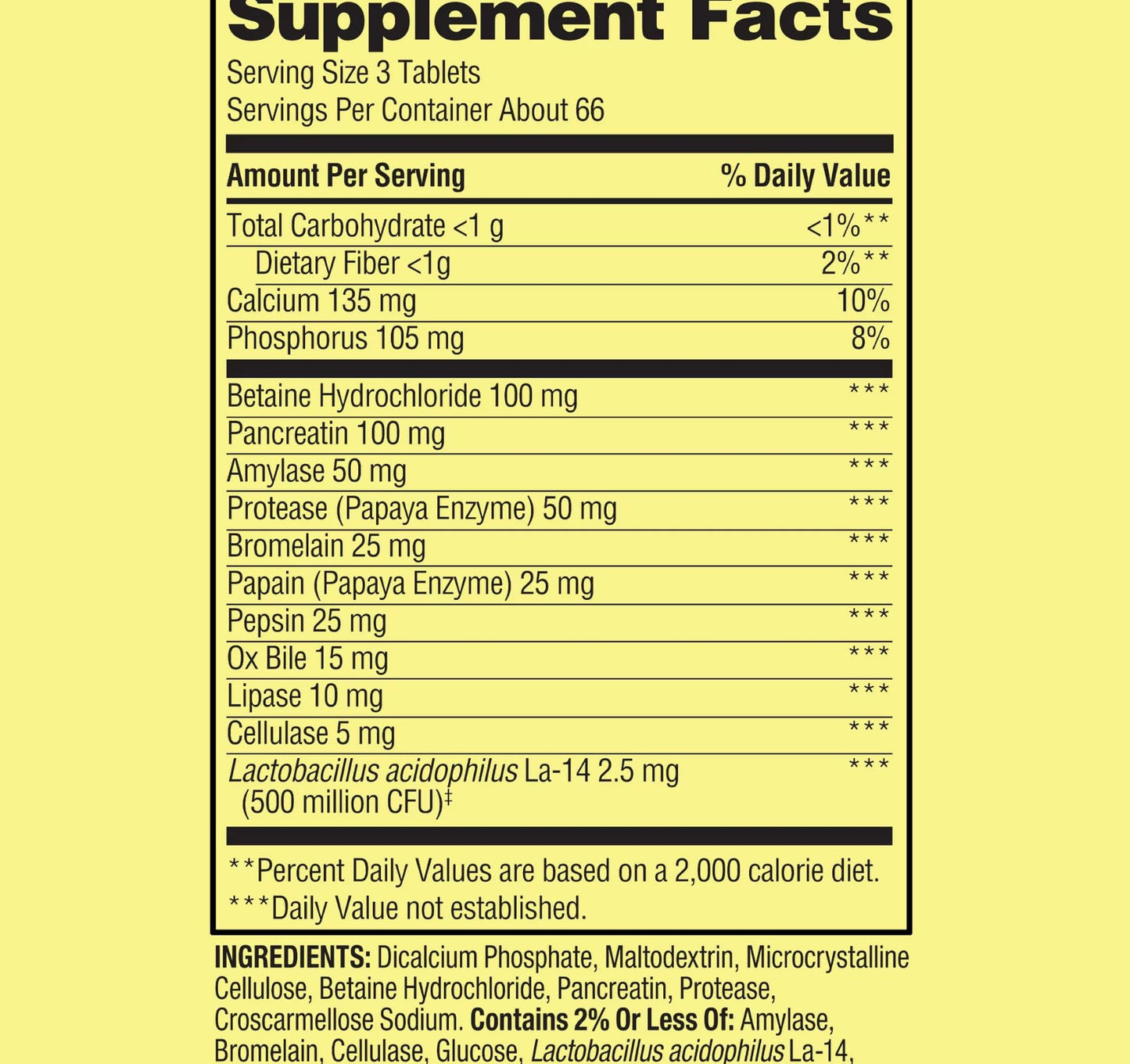 GABRENZ Probiotic Multi-Enzyme Digestive Formula Tablets, 200 Count