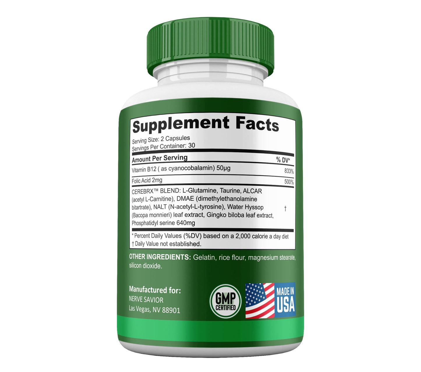 Shark Labs Nerve Savior Cognitive Capsules, 60 Capsules
