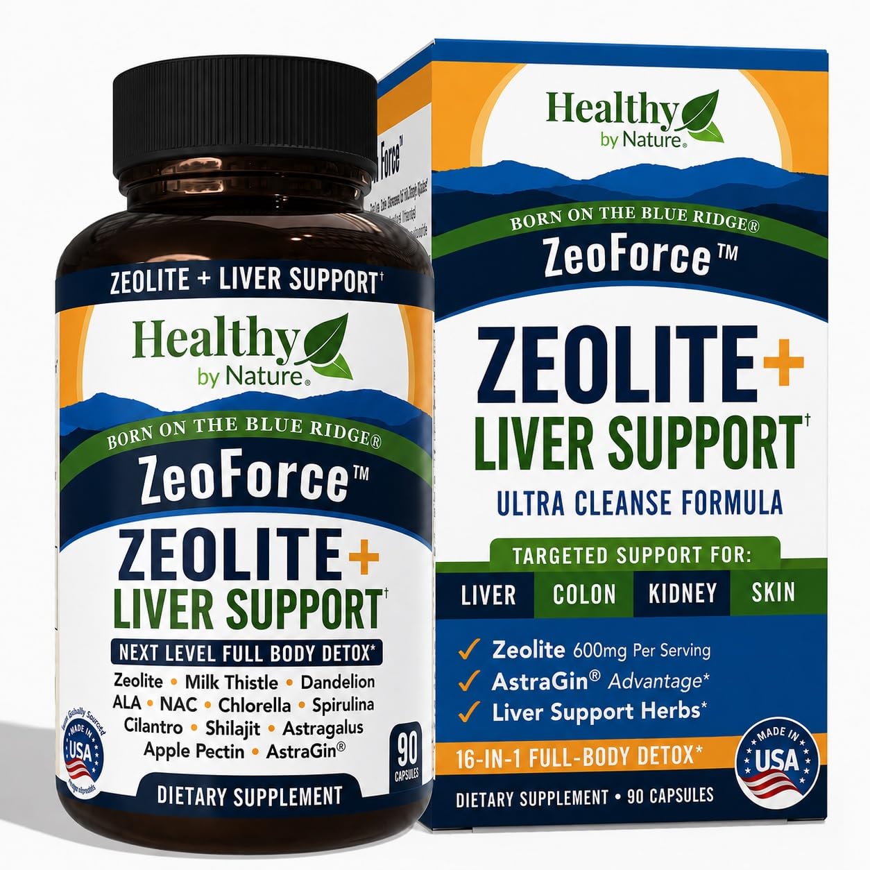 Healthy by Nature Zeolite + Liver Ultra Cleanse Capsules, 90 Count