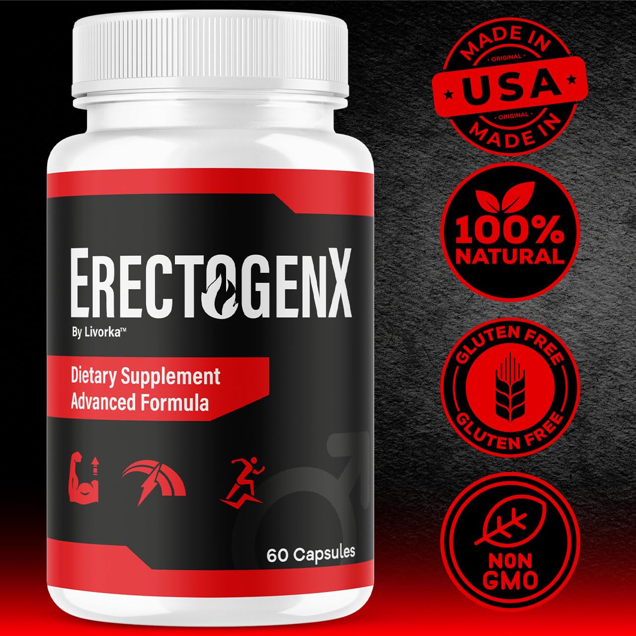 LIVORKA ErectogenX Capsules, 120 Capsules