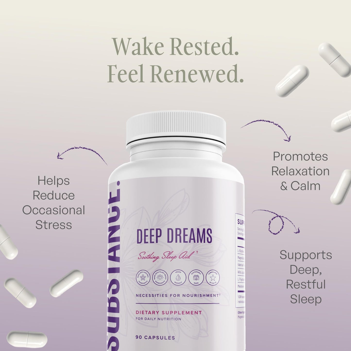 SUBSTANCE Nature’s Deep Dreams Soothing Sleep Aid 90 Capsules