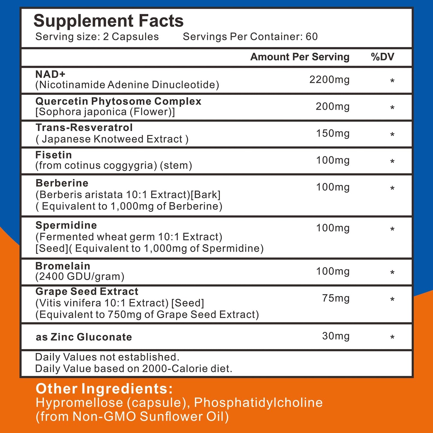 Spliferkou Liposomal NAD+ Supplement 2200mg, Capsule, 60 Capsules