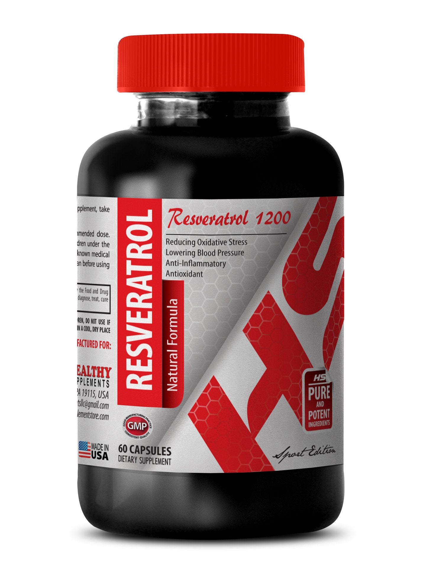 Healthy Supplements LLC Resveratrol Supplement Capsule 60 Count