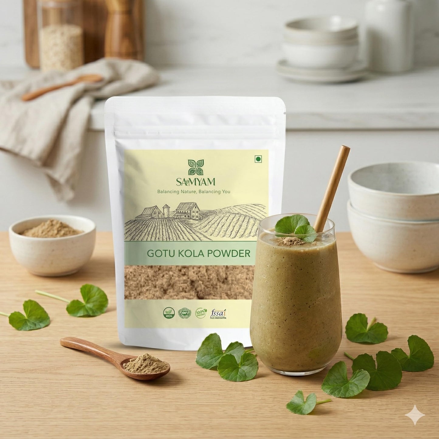 SAMYAM Gotu Kola Powder (Centella asiatica) 200 g Pack
