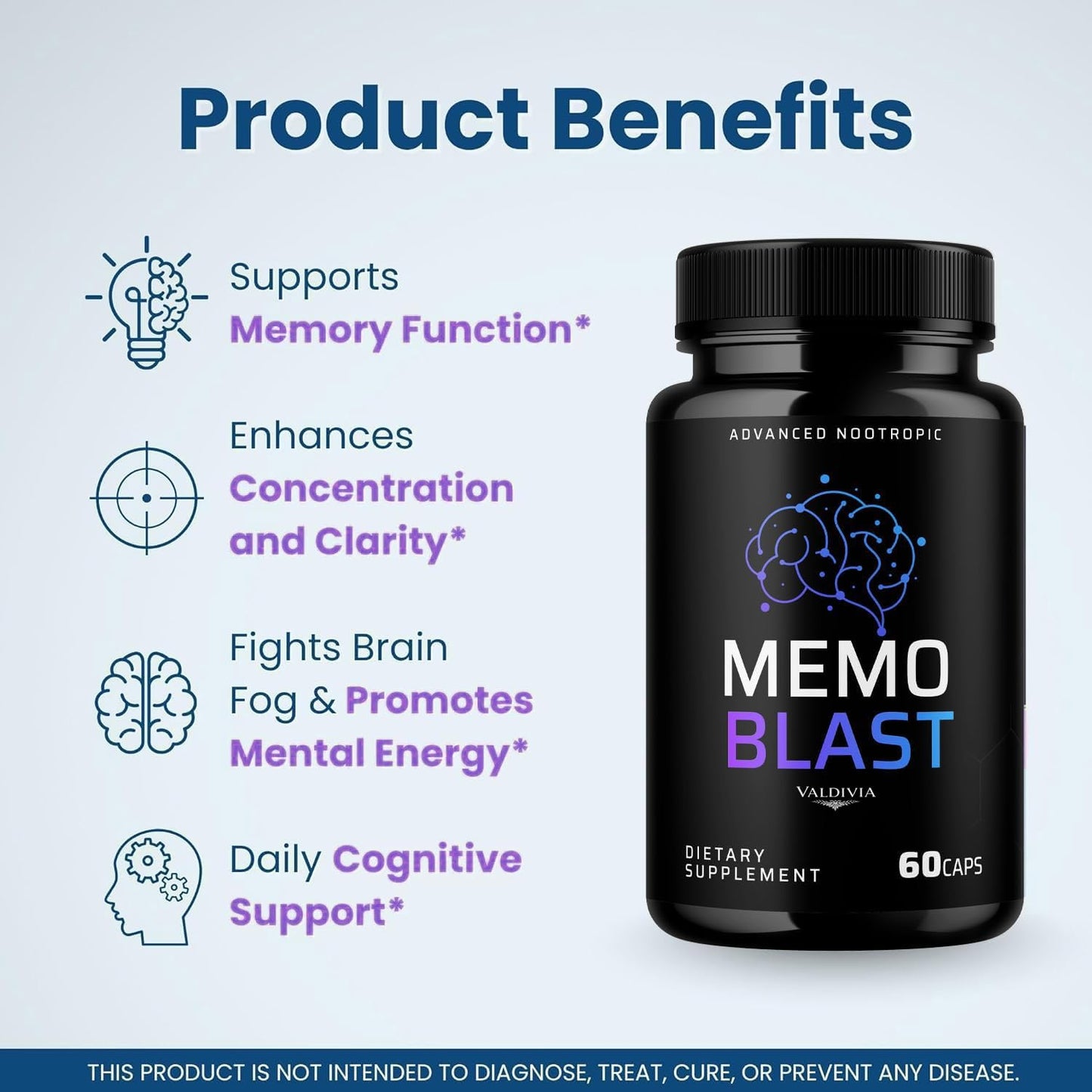 Valdivia Memo Blast Capsules, 60 Capsules
