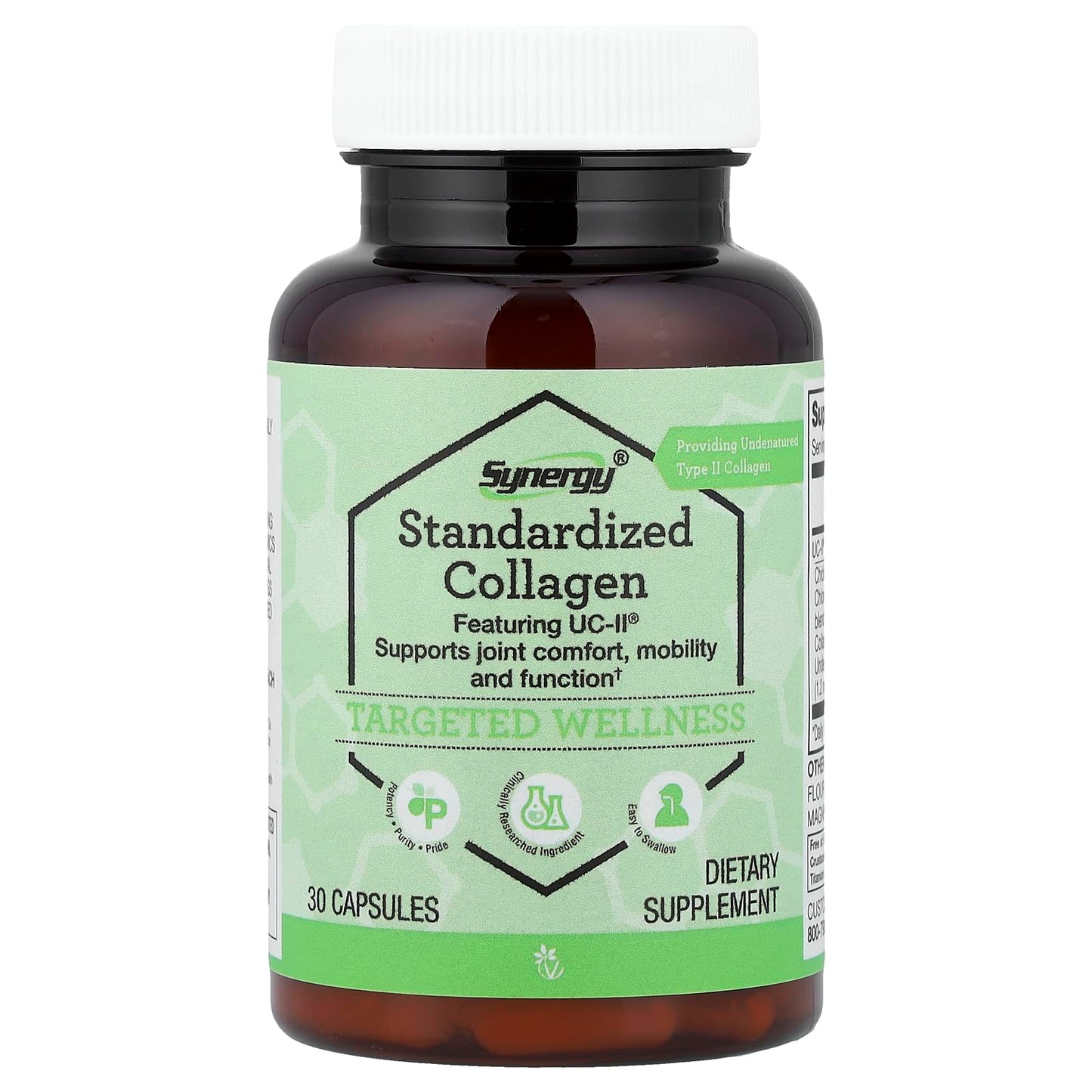 Vitacost Synergy Standardized Collagen Capsules, 30 Count