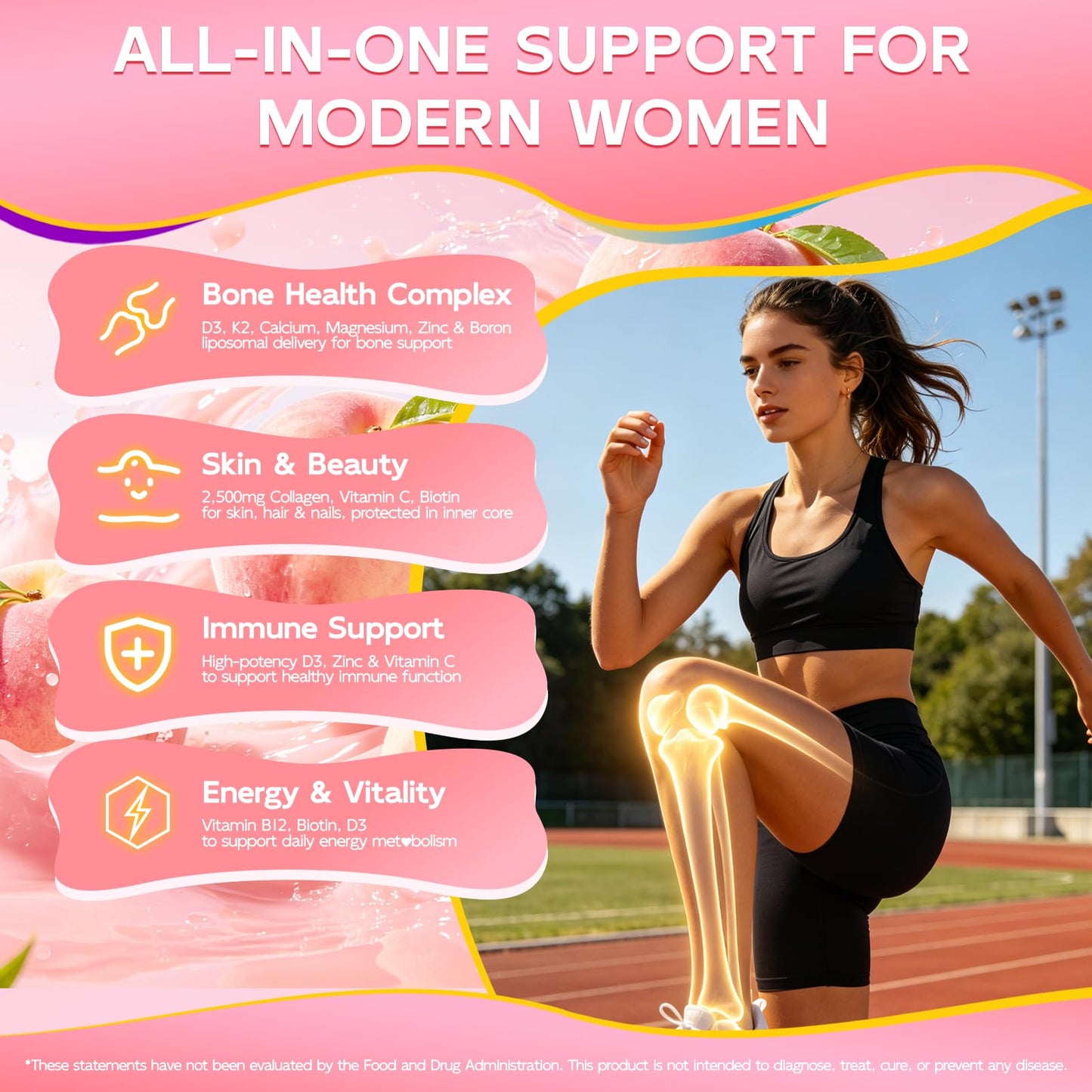 SumDIP Vitamin D3 K2 Gummies 10-in-1 Liposomal 10,000 IU Vitamin D3 with K2 (MK-7) 200 mcg, Calcium, Magnesium, Collagen, Biotin, Zinc & B12 - 60 Count