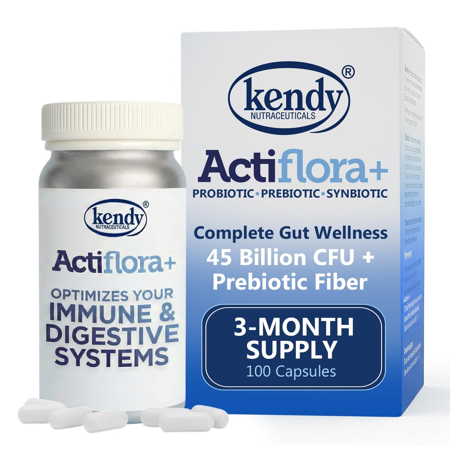 Dr. T Kendy Actiflora Probiotic + Prebiotic & Synbiotic Capsules, 100 Capsules