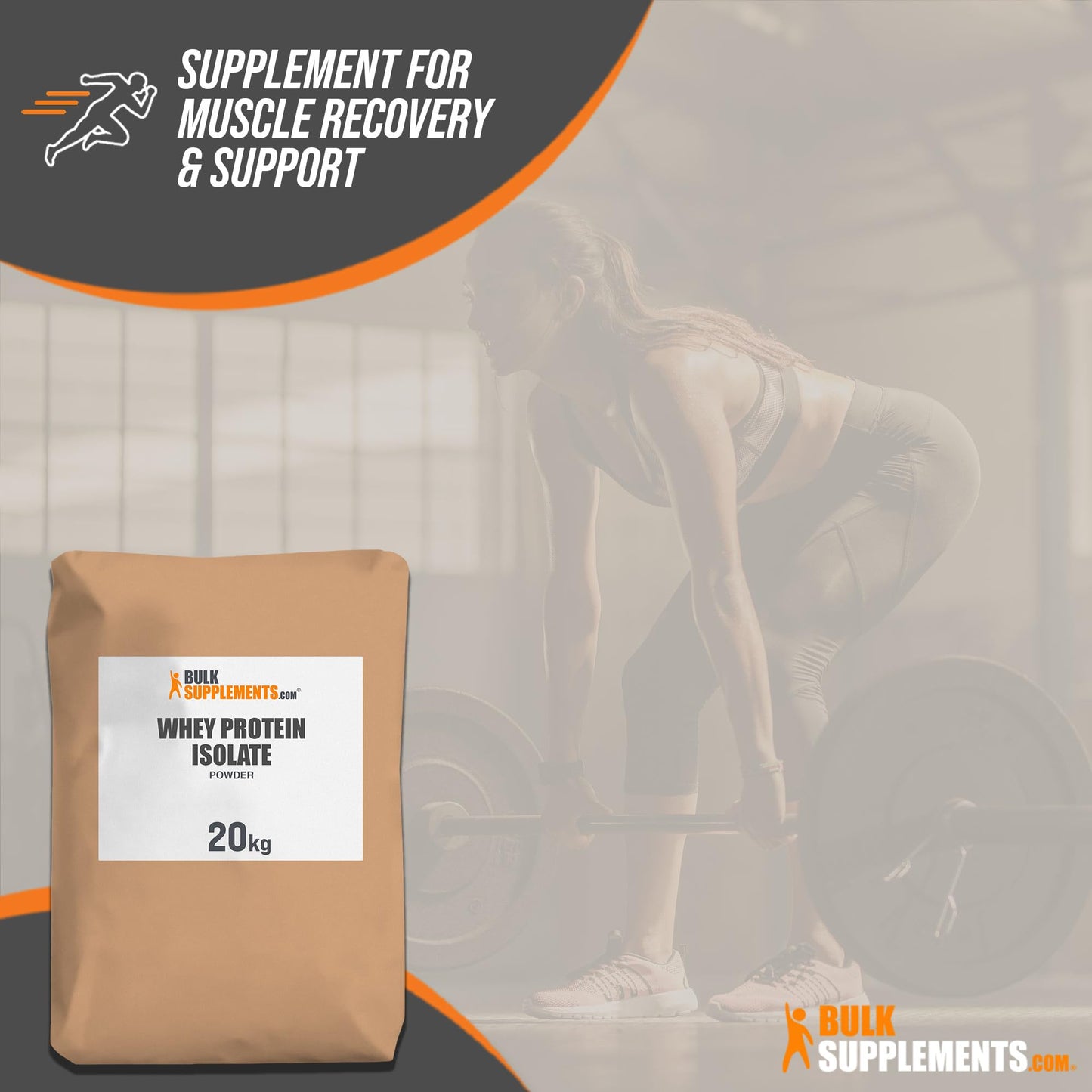 BulkSupplements Whey Protein Isolate Powder, Unflavored, Gluten Free, 20 kg (44.09 lb), 705.5 Servings
